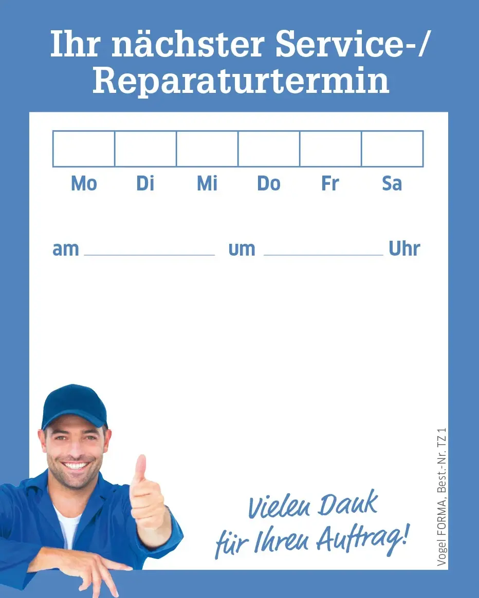 Terminzettel für den KD-Berater