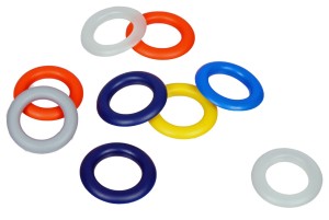 Griffloch-Ringe, Weiß, 10 Stück/Pack