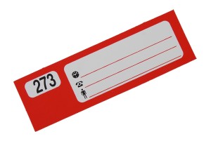 Schlüsselanhänger Set "Leitzahl", Rot