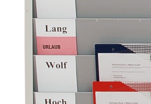 Indexkarten für Werkstattplaner, Rosa, Urlaub/Krank,...