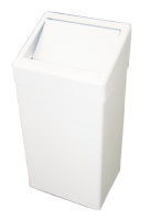 Abfallbox 50 Metall mit Klappdeckel B335 x H700 x T255mm / Farbe weiß