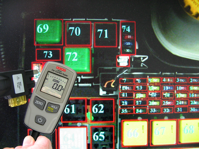 Sicherungstester 48V/80A LCD Automotive für Flachsicherungen Mini, A