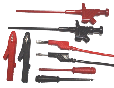 Prüfmittel-Set aus jew. 2 Messleitungen Klemmprüfs