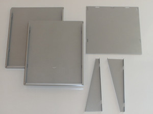 Griffsicht Grundeinheit DIN A 4 hoch grau aluminium