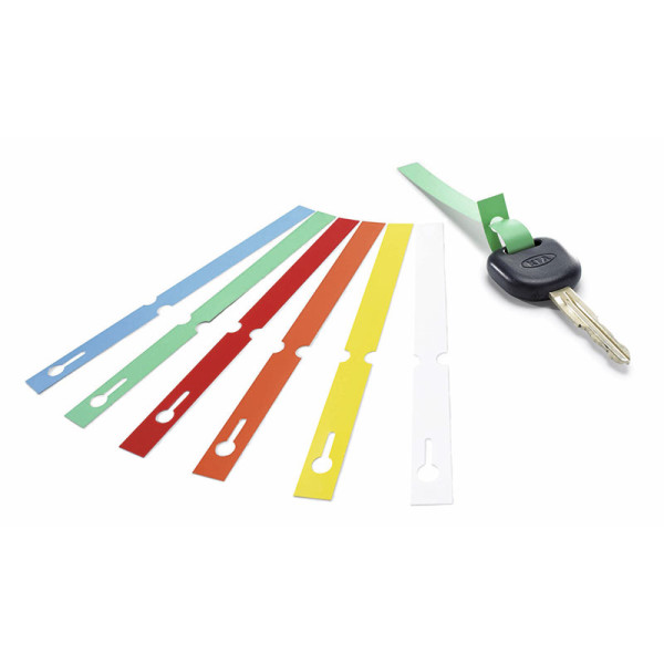 PVC Schlüsselanhänger "Stripe", 1.000 Stück/Rolle, gelb 