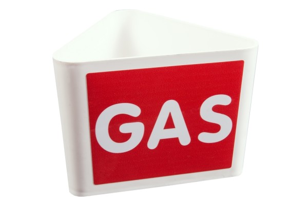 Leitzahlträger mit Text "GAS"