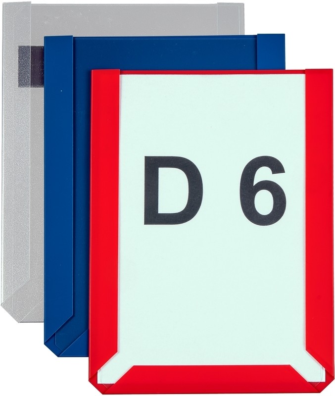 10 Stück DIN A6 Sichttasche Zeigis® magnetisch Infotasche im Querformat 