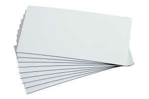 Magnet Lagerschild, 20 x 60 mm, Weiß,  100 Stück/Pack