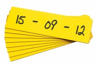 Magnet Lagerschild, 30 x 75 mm, Gelb,  100 Stück/Pack