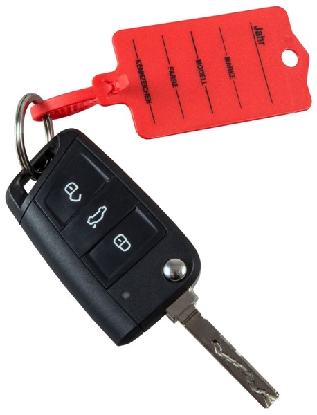 Schlüsselanhänger "Profi 2" mit Rasterverschluss,  Rot, 200 Stck/Pack