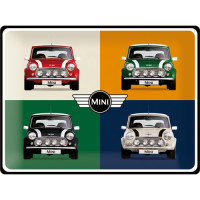 Blechschild Mini - 4 Cars Pop Art