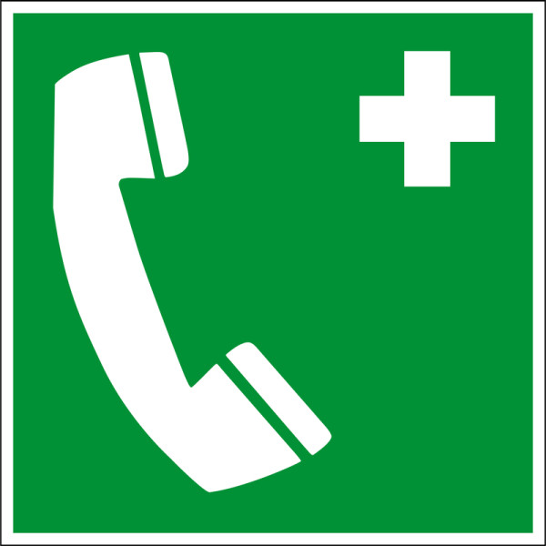Rettungsschild Notruftelefon