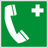 Rettungsschild "Notruftelefon"