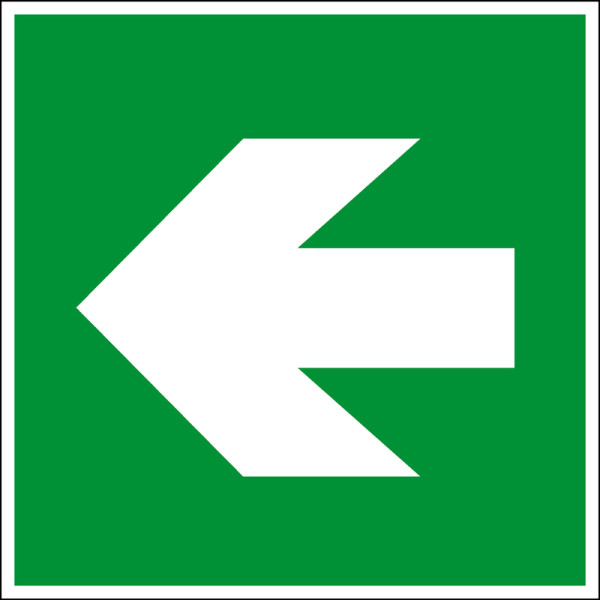 Fluchtwegsschild Richtungsangabe links/rechts