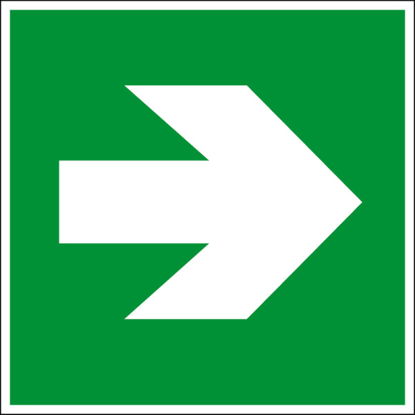Fluchtwegsschild Richtungsangabe links/rechts