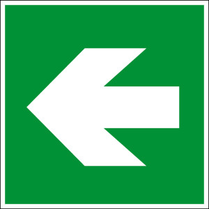 Fluchtwegsschild "Richtungsangabe links/rechts"