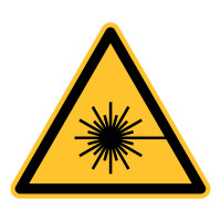 Warnschild "Warnung vor Laserstrahl"