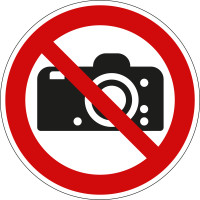 Verbotsschild "Fotografieren verboten"