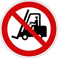 Verbotsschild "Für Flurförderfahrzeuge verboten"