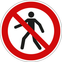 Verbotsschild "Für Fußgänger verboten"