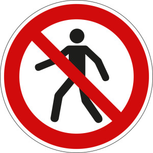 Verbotsschild "Für Fußgänger...