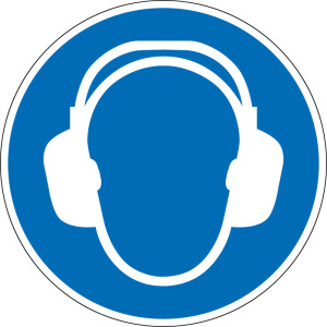 Gebotsschild "Gehörschutz benutzen"