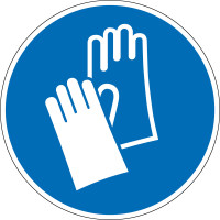 Gebotsschild "Handschutz benutzen"