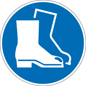 Gebotsschild "Fußschutz benutzen"