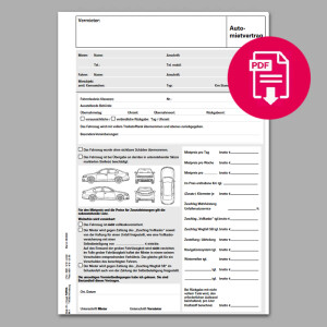 Automietvertrag inkl. Rechnungslegung (digitales Formular)