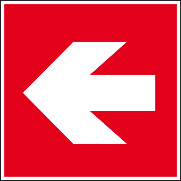 Brandschutzschild "Richtungsangabe links/rechts"