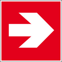 Brandschutzschild "Richtungsangabe links/rechts"