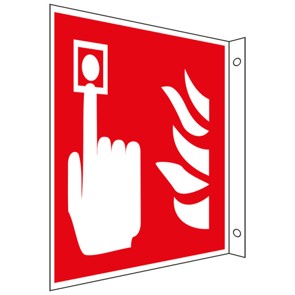 Brandschutz-Fahnenschild Brandmeldetelefon
