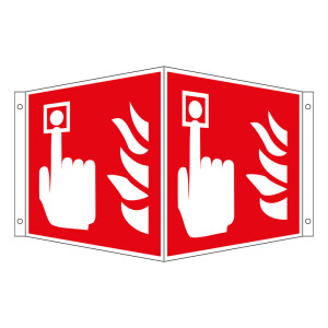 Brandschutz-Winkelschild "Brandmeldetelefon"