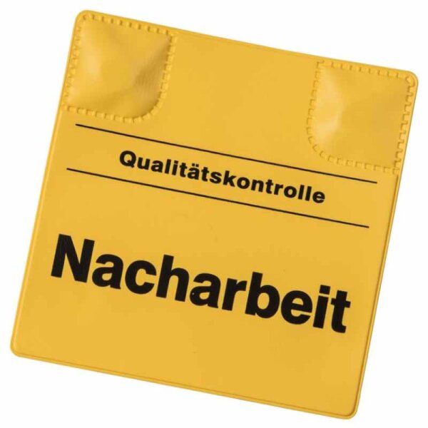 Magnetische Kennzeichnungspads, gelb "NACHARBEIT", 110 x 110 mm