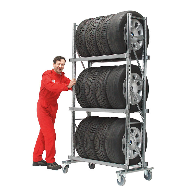 Reifenwagen GENIUS 12 Reifen, 3 Ebenen box