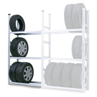 Reifenregal SUPER Anbauregal, H 2000 x T 400 x L 1050 mm