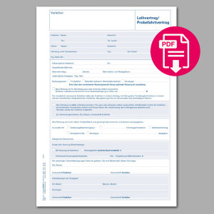 Probefahrt- & Ersatzwagenvertrag (digitales Formular)...