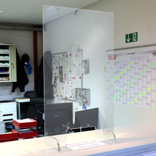 Hygieneschutzwand "glasklar", 600 x 1.000 x 200 mm