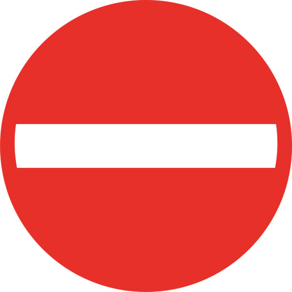 Leitsystemsticker mit Motiv, 4 Stück/Pack, Verbot