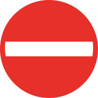Leitsystemsticker mit Motiv, 4 Stück/Pack, Verbot