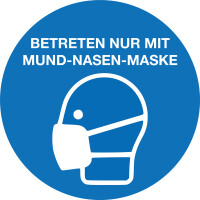 Leitsystemsticker mit Motiv, 4 Stück/Pack, Maske tragen