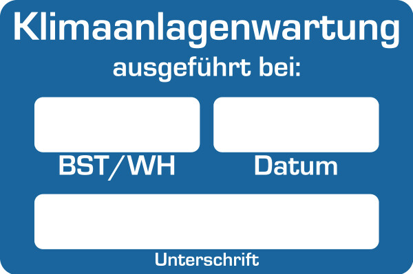 Kundendienst-Aufkleber (Bereich Landmaschinen), 250 Stück/Pack Klimaanlagenwartung