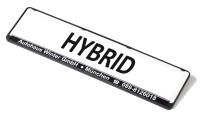 Kennzeichen-Werbeschild "HYBRID"