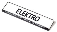 Kennzeichen-Werbeschild "ELEKTRO"