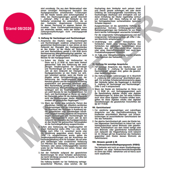 Teileverkaufsbedingungen, 50 Blatt/Block mit ZDK-Logo für Innungsmitglieder