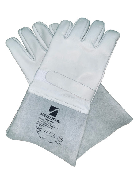 Handschuhe mit Spaltlederstulpe