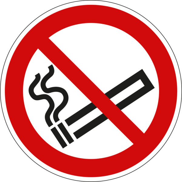 Verbotsschild "Rauchen verboten" 10 cm PVC Folie selbstklebend