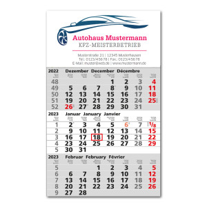 3-Monats-Kalender 2025 mit Firmeneindruck