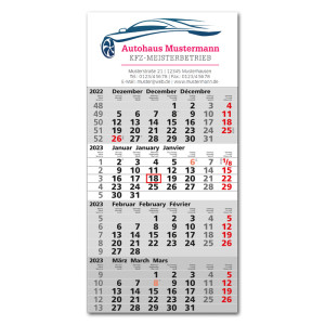 4-Monats-Kalender 2025 mit Firmeneindruck