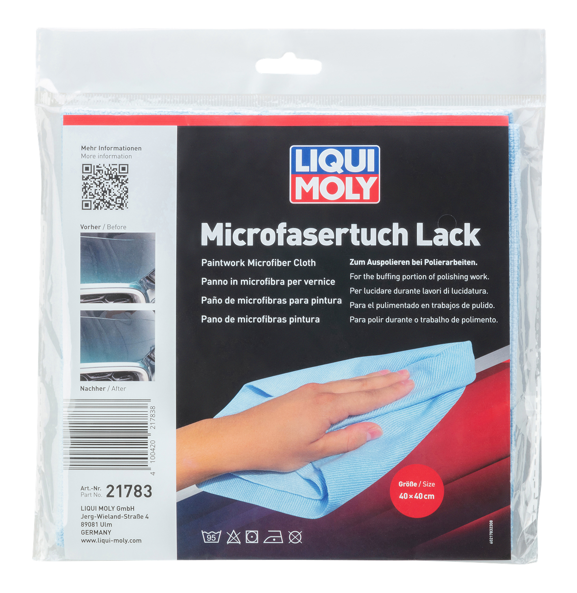 Microfasertuch Lack, 1 Stk, Beutel m. Eurolochung